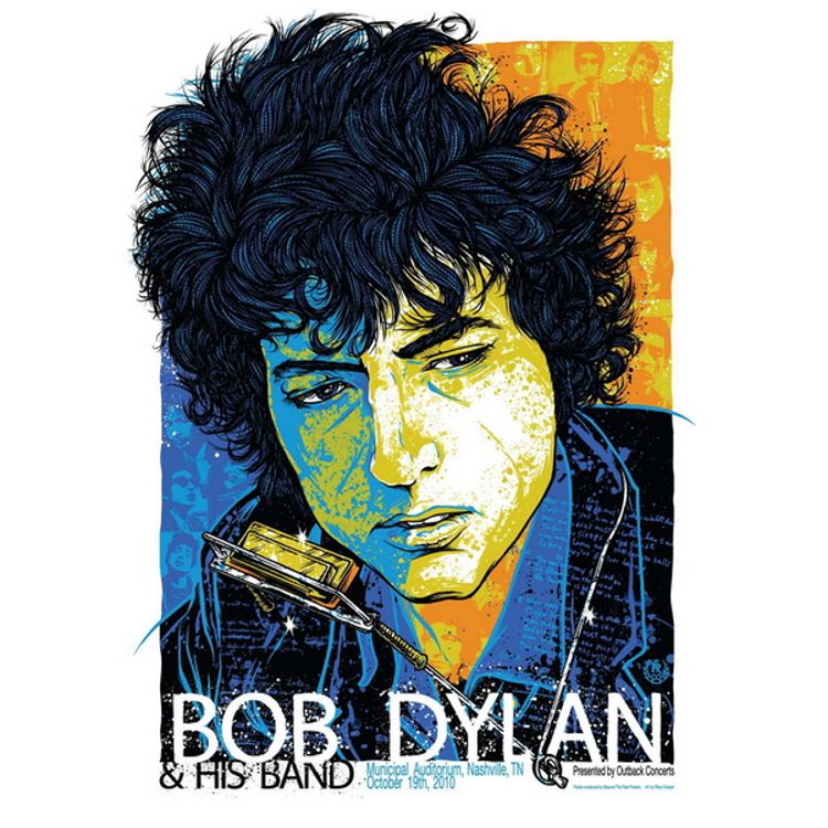 Bob Dylan - Nashville, TN 2010 (Blue) by Rhys Cooper