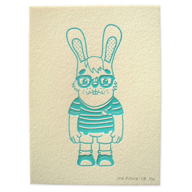 Jeffrey Letter Pressed Print by Jon Knox (Hello Brute)
