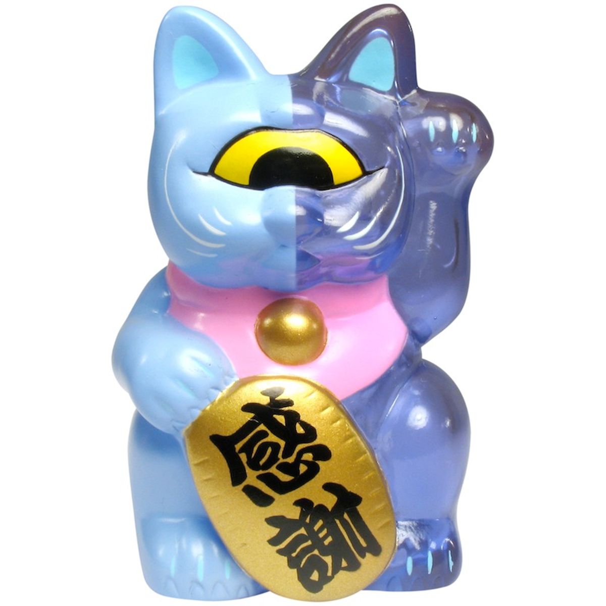 Mini Fortune Cat - Blue/Purple Split
