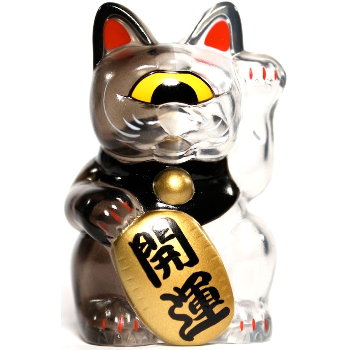 Mini Fortune Cat - Smoke/Clear Split