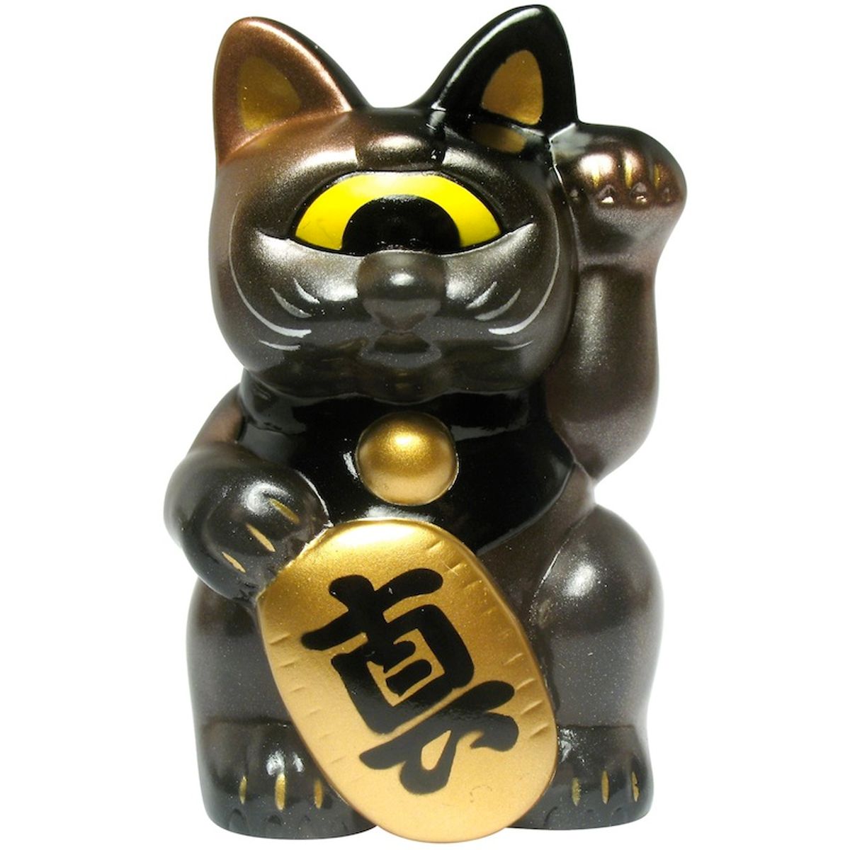 Mini Fortune Cat - Black w/ Gold