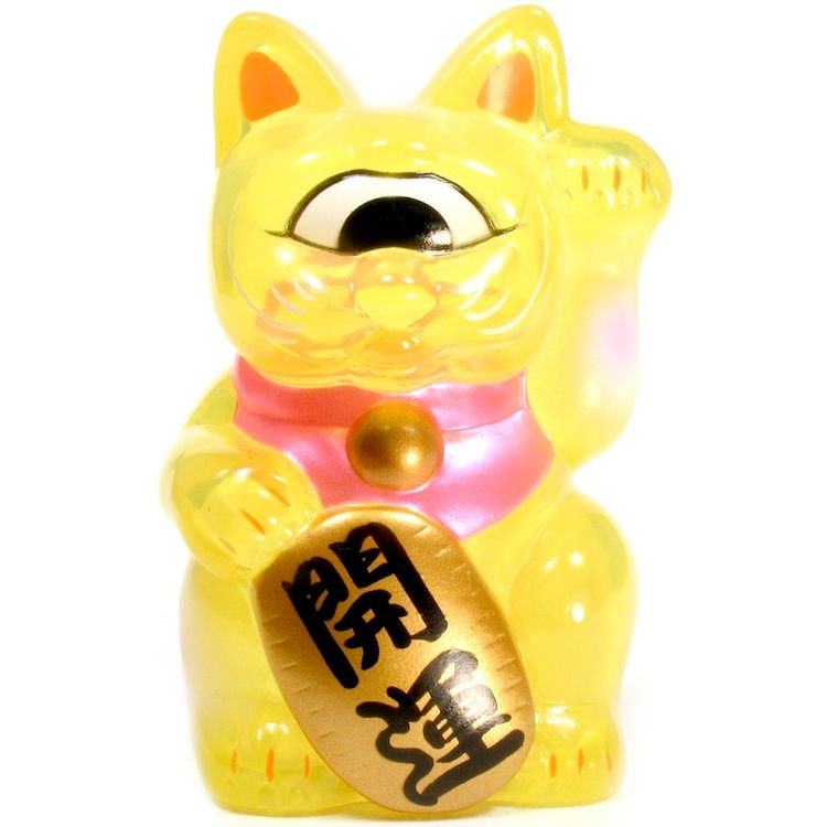 Mini Fortune Cat - Clear Yellow by Real X Head (Mori Katsura)