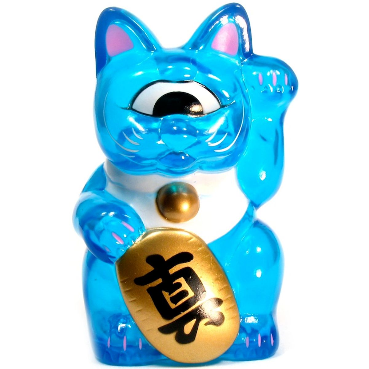 Mini Fortune Cat - Clear Blue