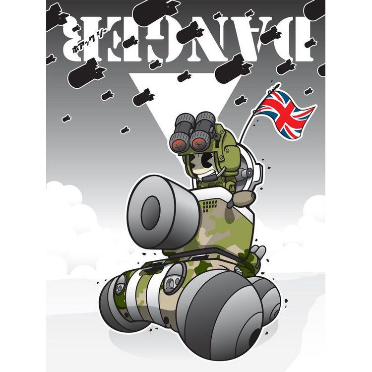 Danger Tank Print by Huck Gee