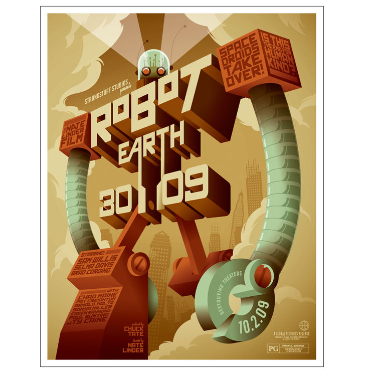 Robot Earth 3009 by Tom Whalen