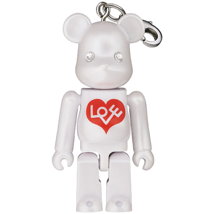 Love Be@rbrick - White by Alexander Girard