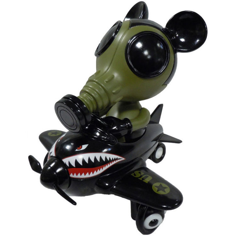 Mousemask Murphy in Airplane - Popaganda Army by Ron English