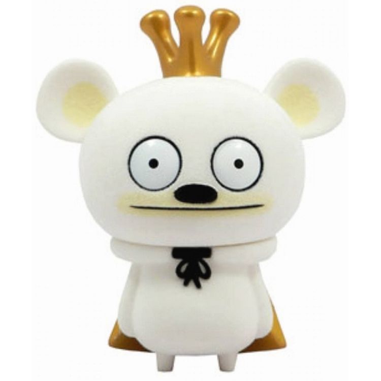Bossy Bear - Flocked White by David Horvath