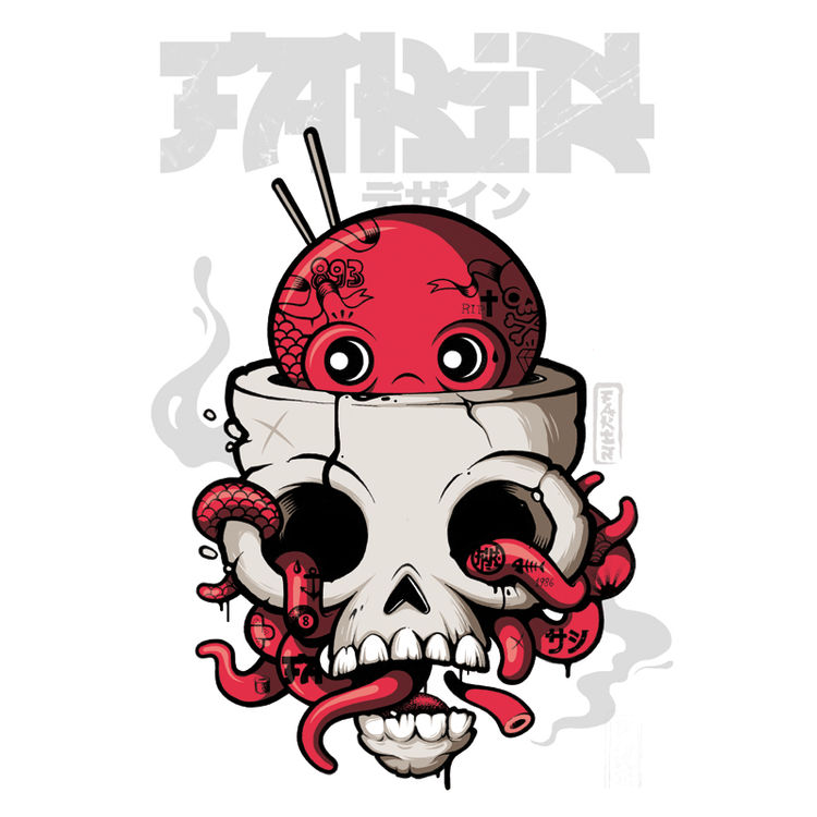 Octoskull Print by FAKIR
