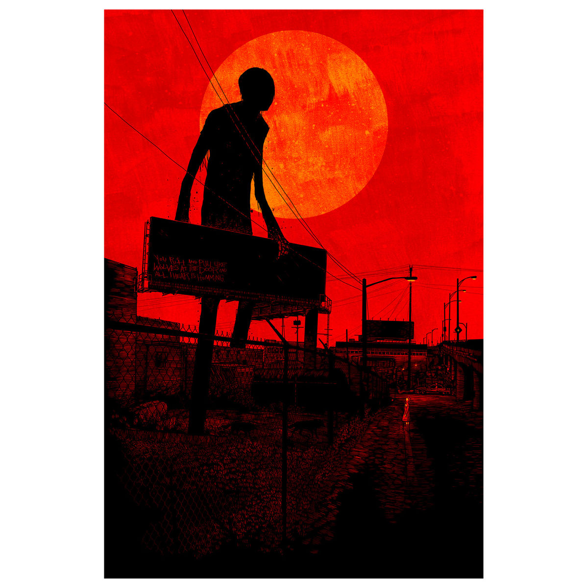 you push and pull like wolves at the door but all i hear is humming