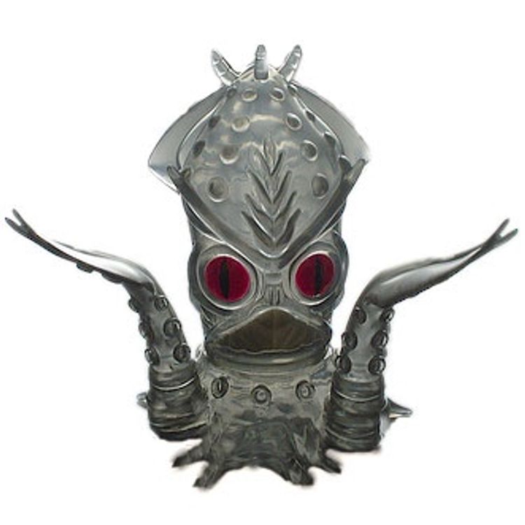 Ika-Gilas - Clear Grey / Red Eyes by Frank Kozik