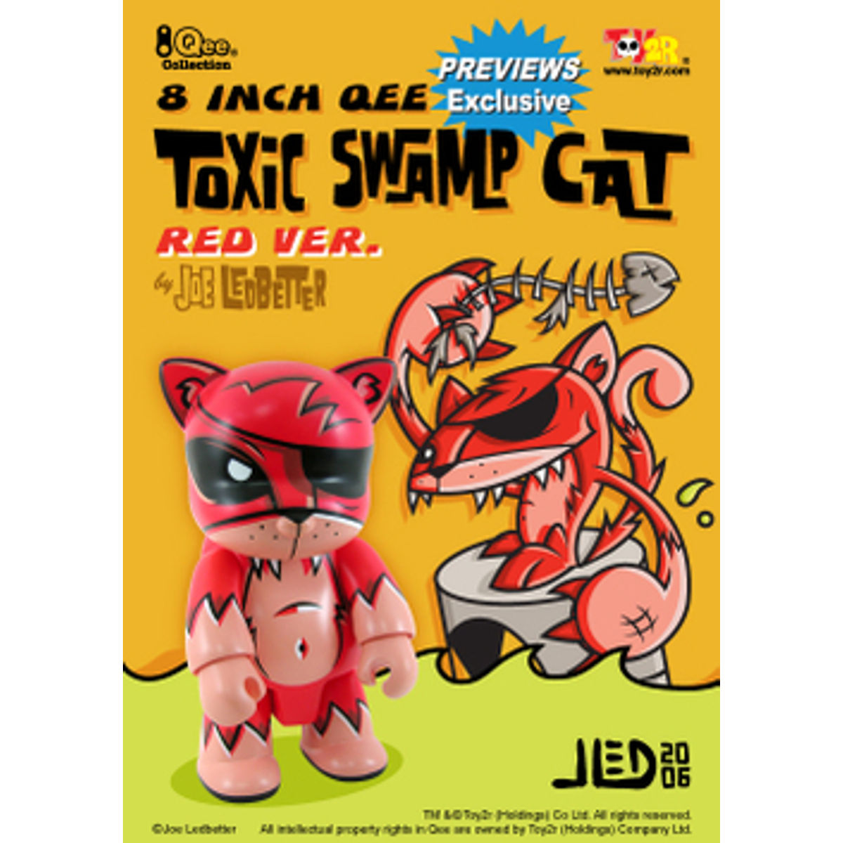 8" Red Toxic Swamp Cat Qee