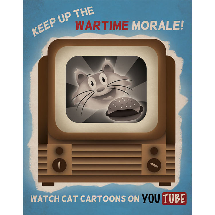 Keep Up Wartime Morale. Watch Cat Cartoons on YouTube by Aaron Wood