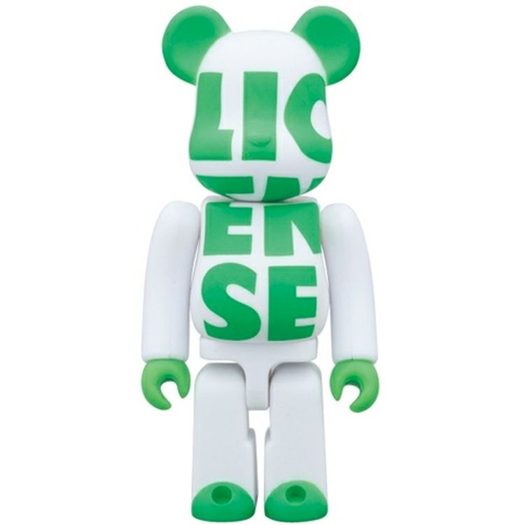 White Lisence Be@rbrick - 100% by Yoshimoto Kogyo
