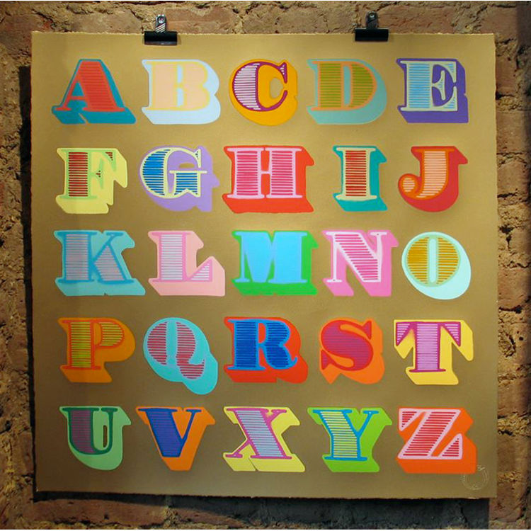shutterfont print gold by Eine (Ben Flynn)