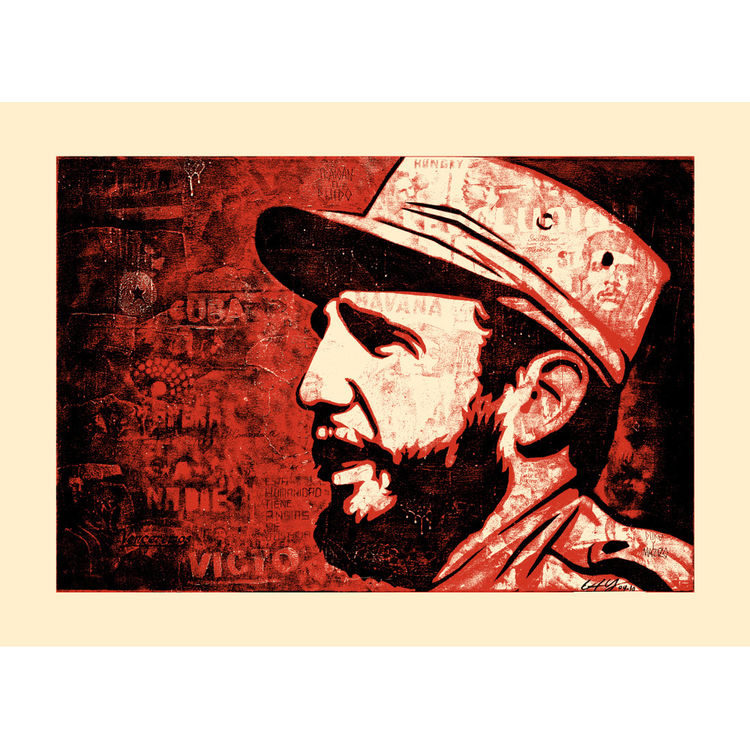 Fidel - Red by Ernesto Yerena