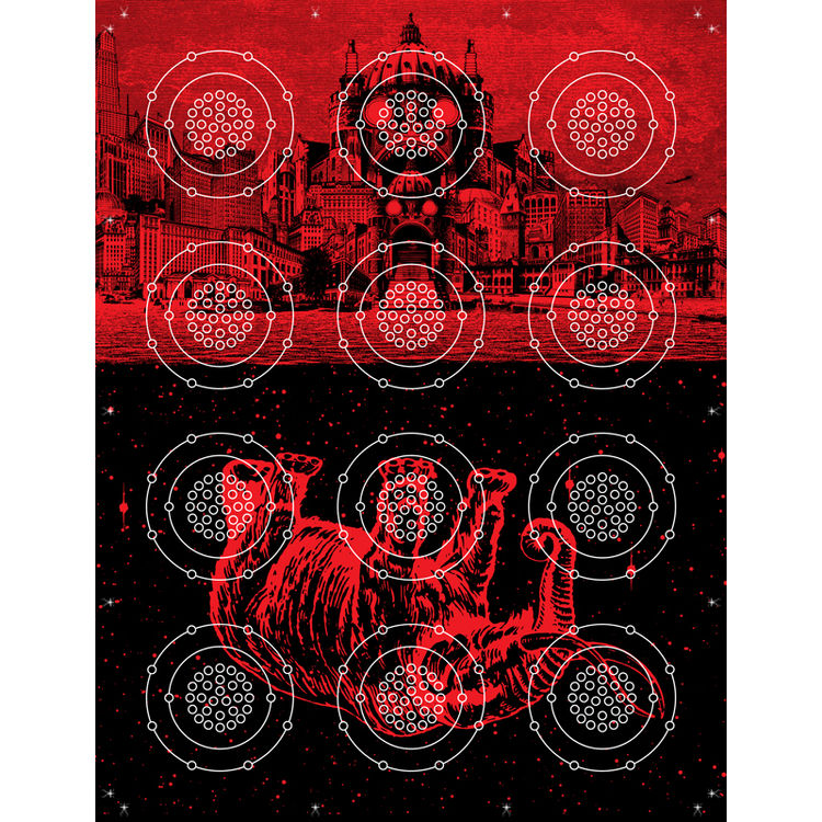 Aluminium Collage 3 Elephant with Ions by Rob Jones