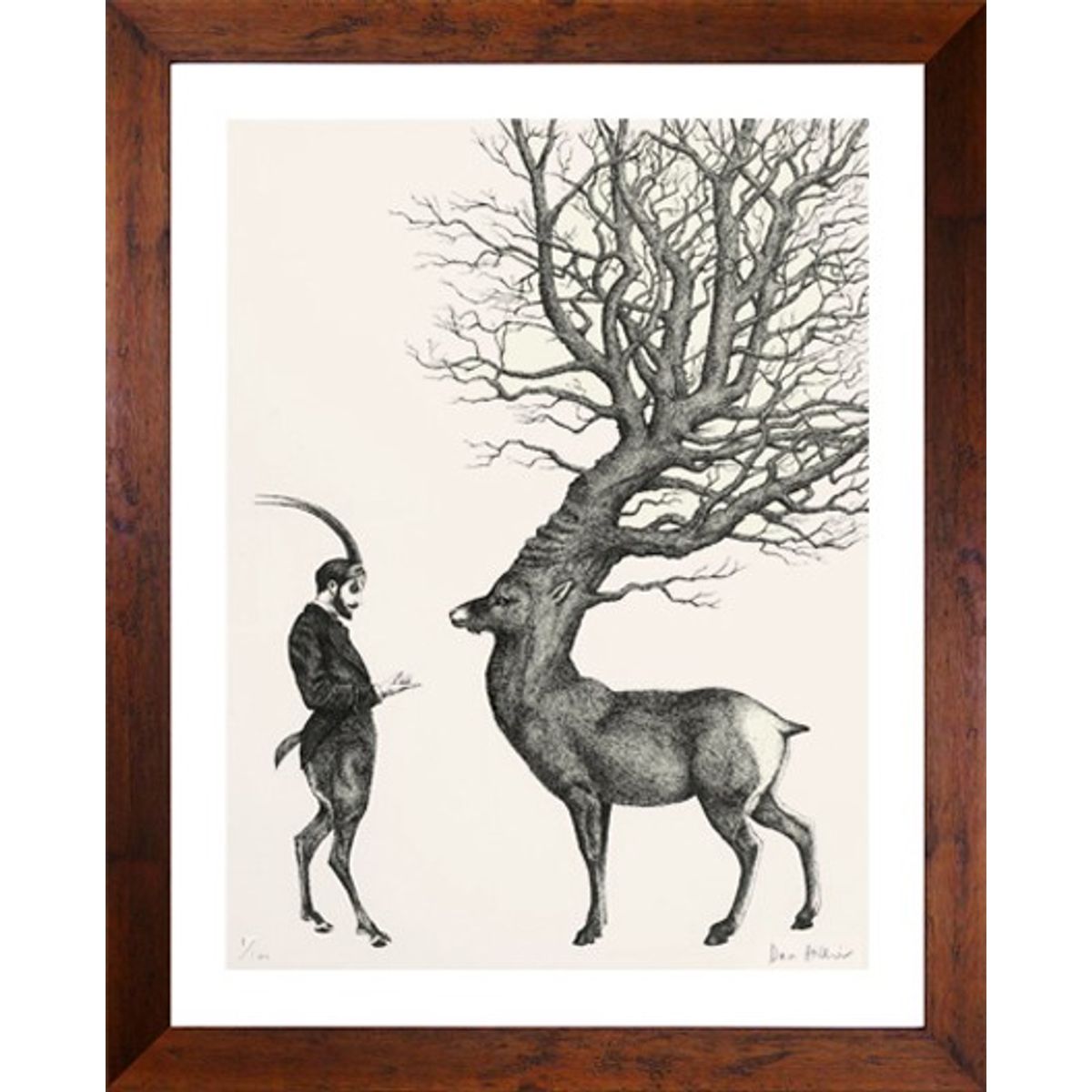 At the edge of the woods.