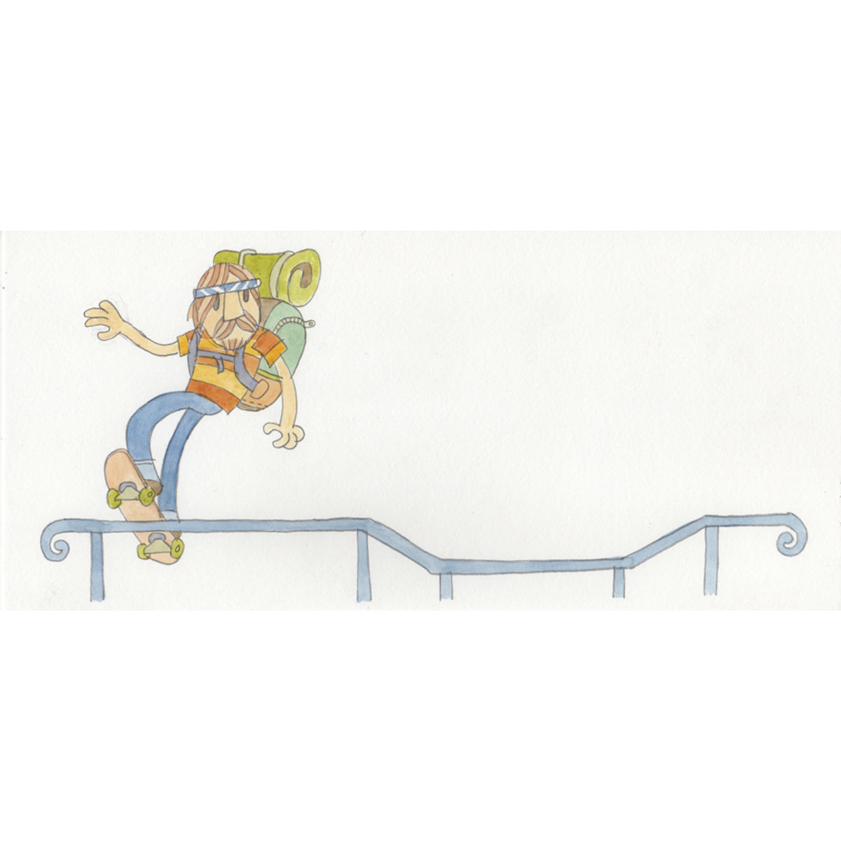 frontside boardslide to ramble