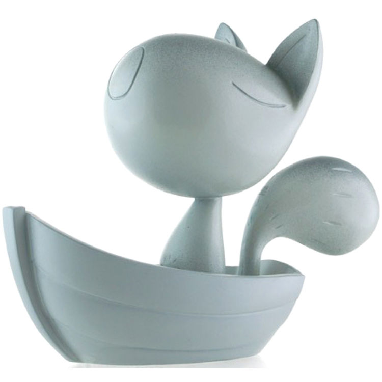 Moon Cat - Light Grey by Sergey Safonov