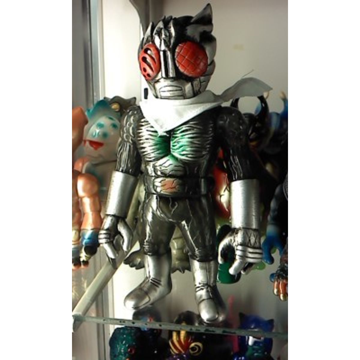 Chaosman X - Silver & Green on clear black