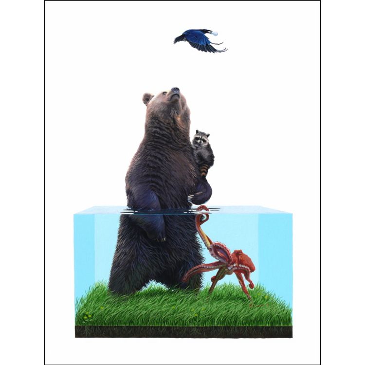 Totem II (Raven Steals the Light) by Josh Keyes