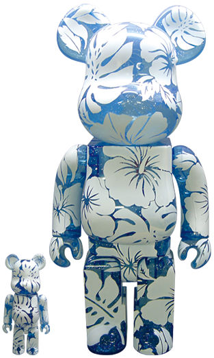 Leilow Hawaii Be@rbrick Blue - 100％ ＆ 400％ Set created by Jules