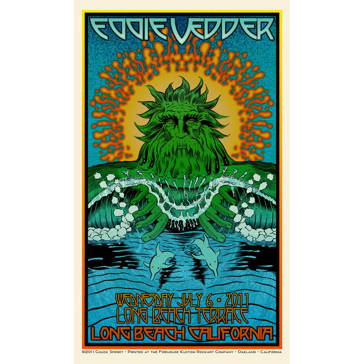 Eddie Vedder Long Beach by Chuck Sperry