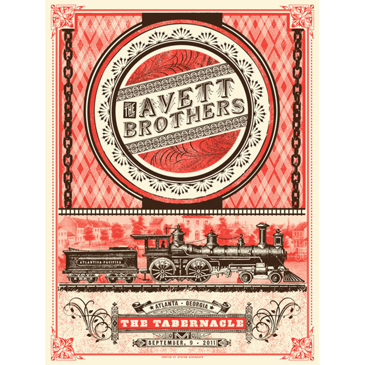 The Avett Brothers - Atlanta, GA 2011 by Status Serigraph (Justin Helton)