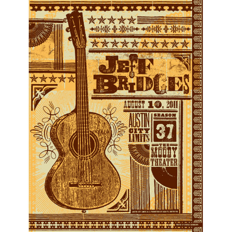 Jeff Bridges - Austin, TX 2011 by Status Serigraph (Justin Helton)