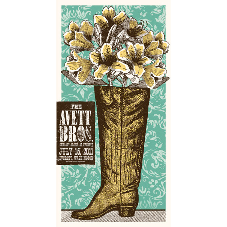 The Avett Brothers - Everett, WA 2011 by Status Serigraph (Justin Helton)