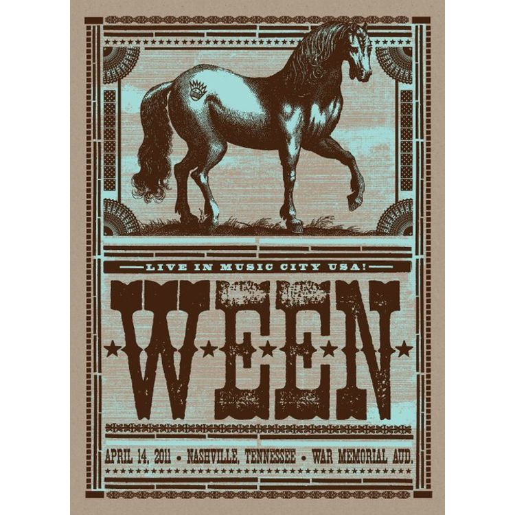 Ween - Nashville, TN 2011 by Status Serigraph (Justin Helton)