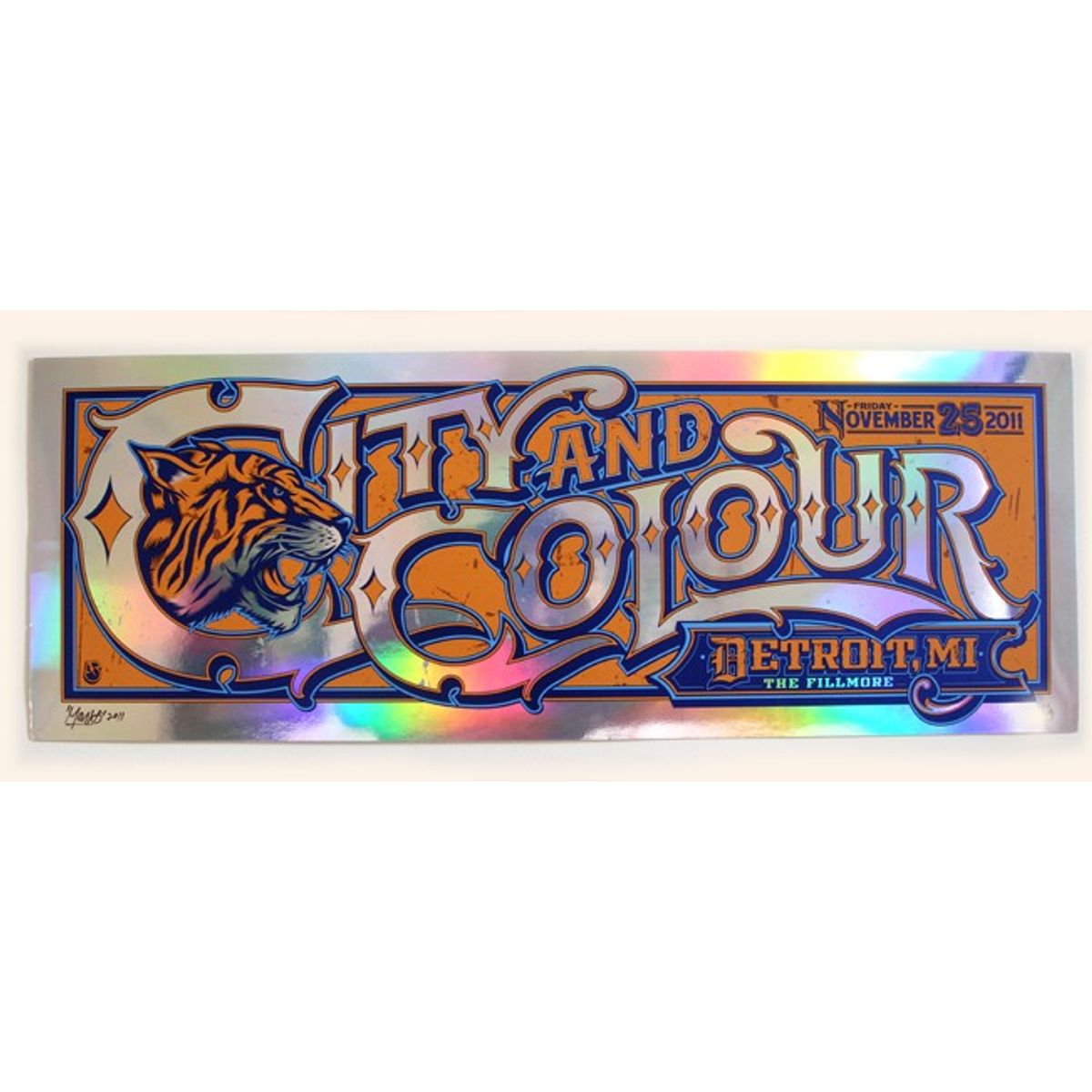 City and Colour - Detroit, MI, 2011 (Tiger Variant)