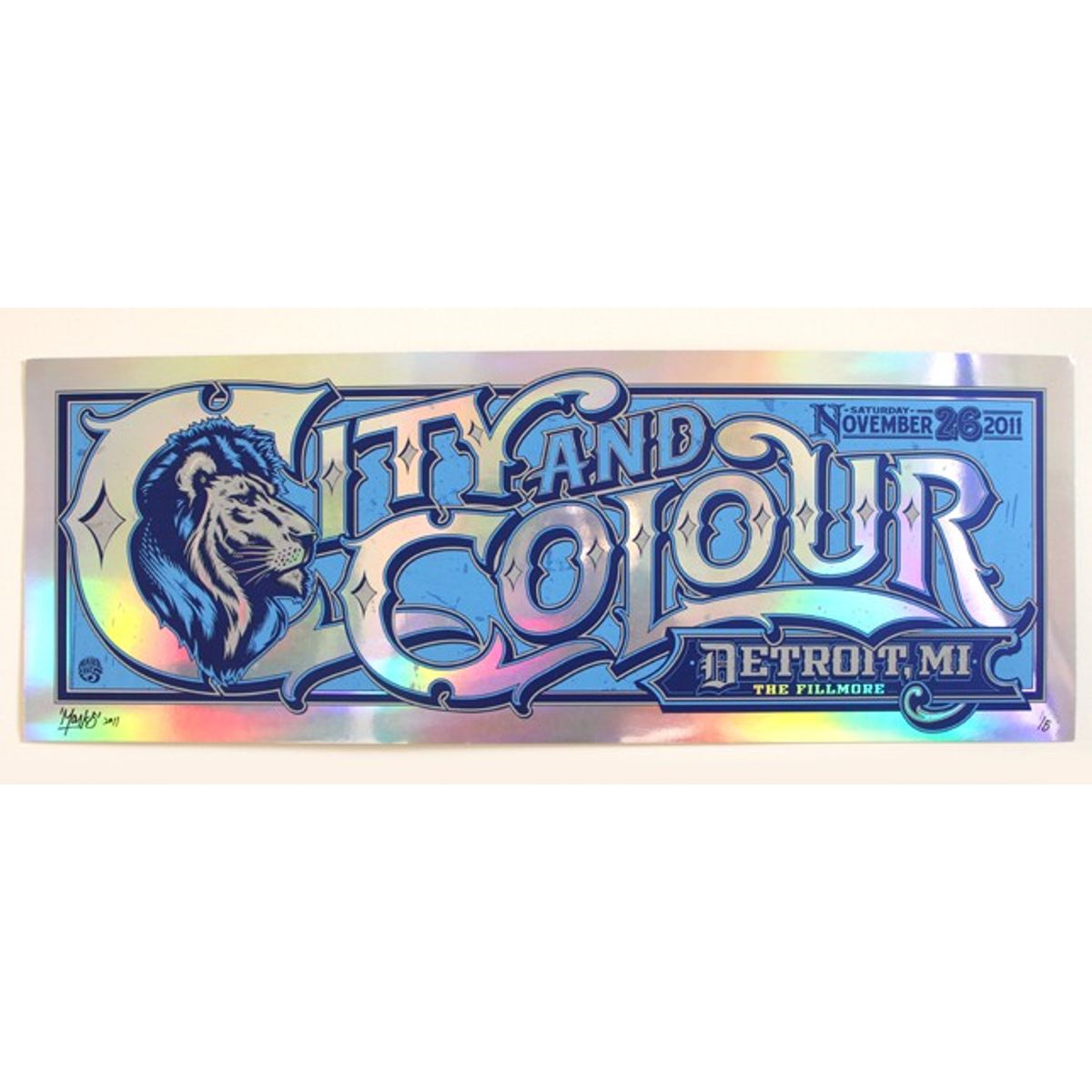 City and Colour - Detroit, MI, 2011 (Lion Variant)