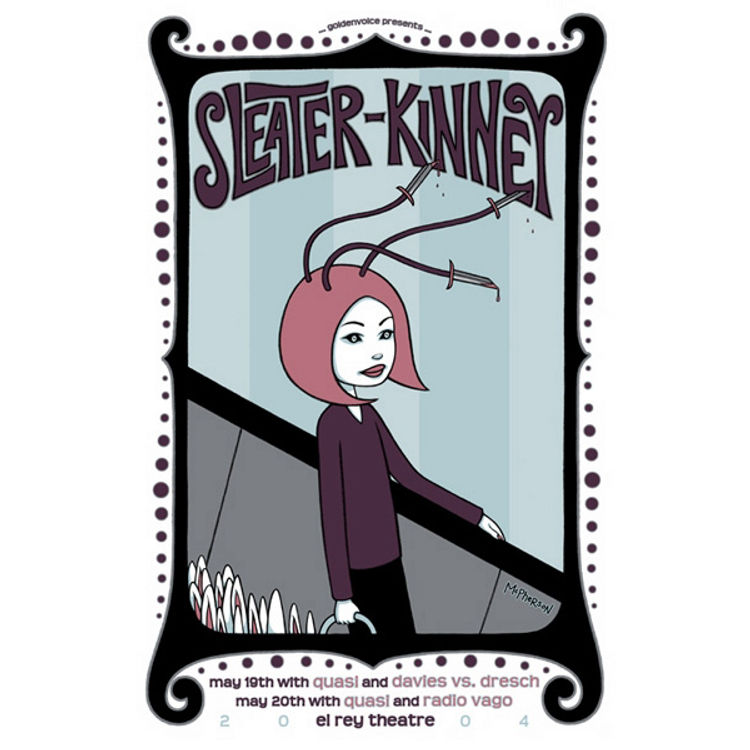 Sleater Kinney - Los Angeles, CA 2004 by Tara McPherson