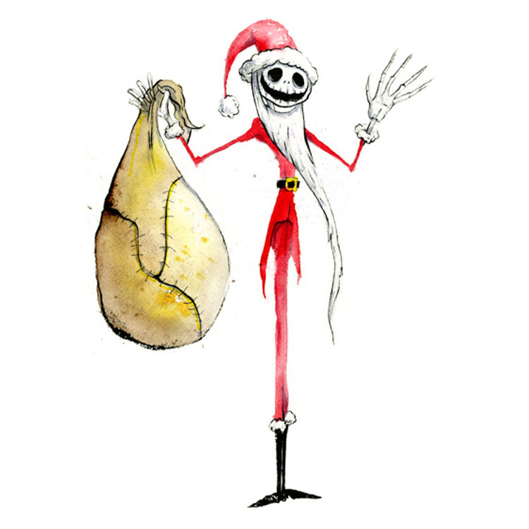 Santa Jack Skellington by Alex Pardee