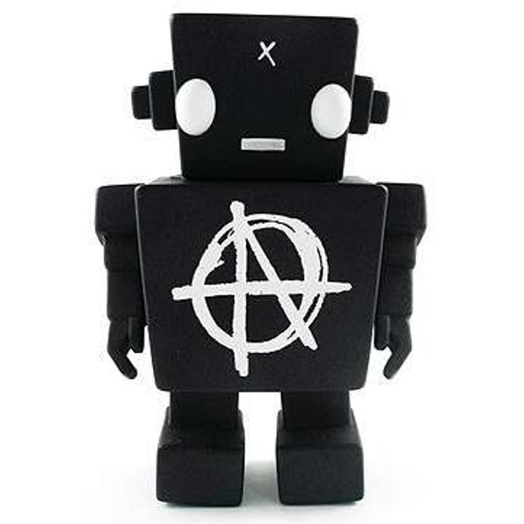 Tofu Robot - Black Anarchy by Frank Kozik