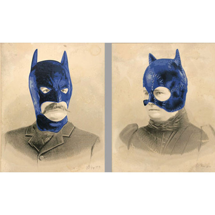 Bat Papi and Cat Nana by Mr. Brainwash