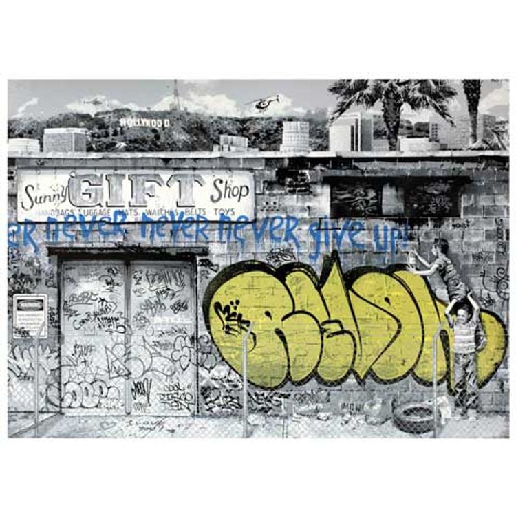 Never Give Up by Mr. Brainwash
