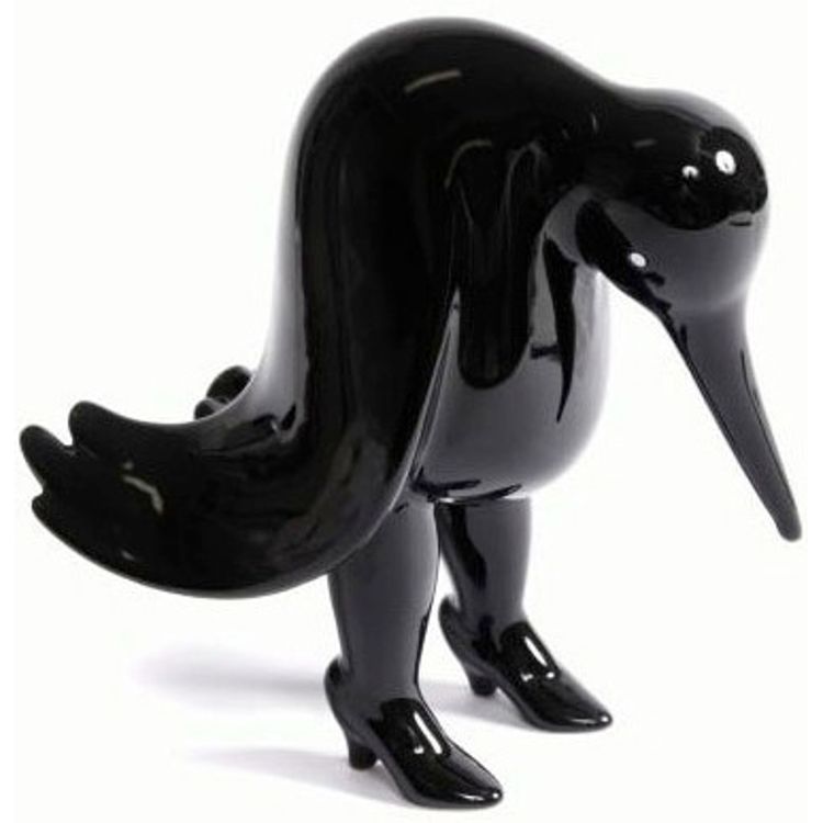 The not so happy bird - Black by Parra