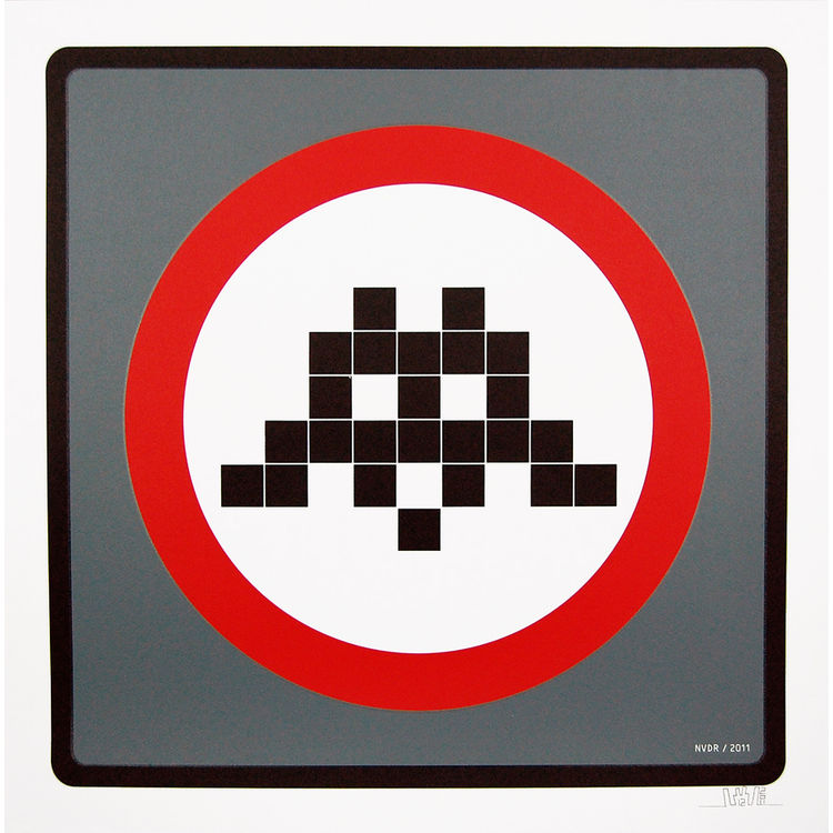 Warning Invader by Space Invader