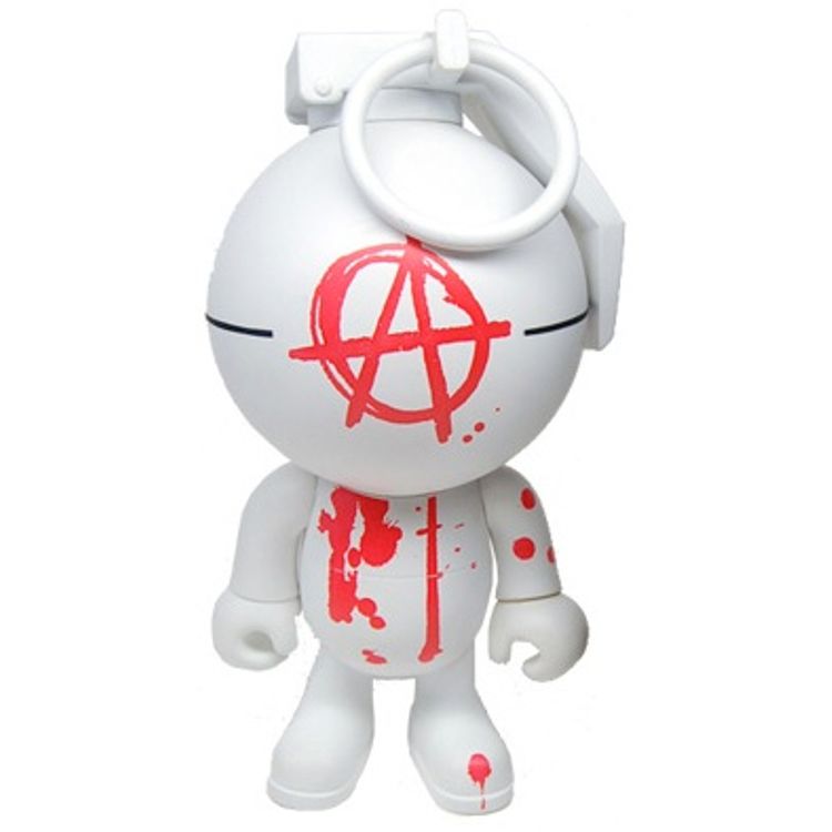 Anarchy Nade 9" - White by Frank Kozik