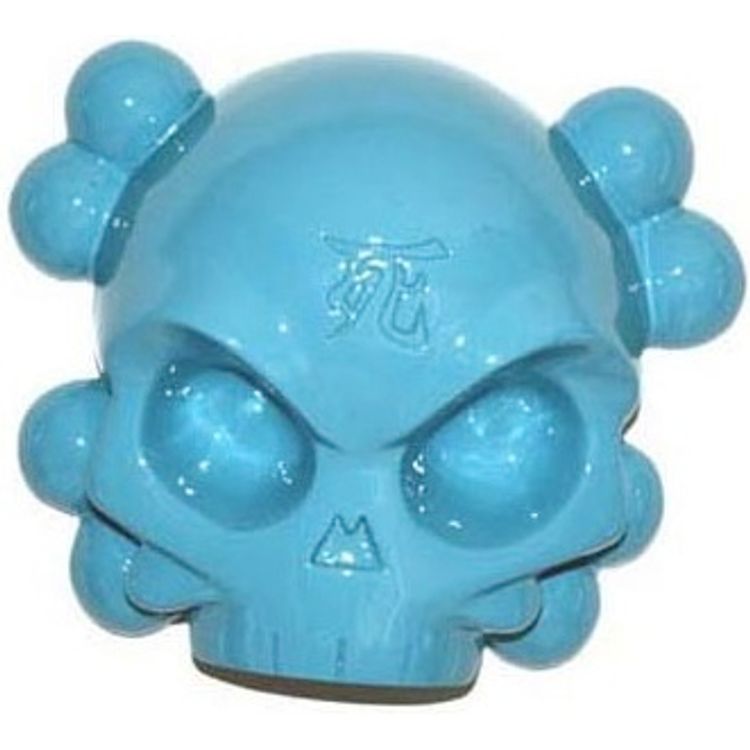 Bronze Skullhead - Aqua Blue by Huck Gee
