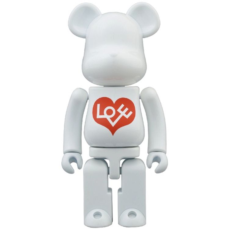 Love Be@rbrick White 100% by Alexander Girard