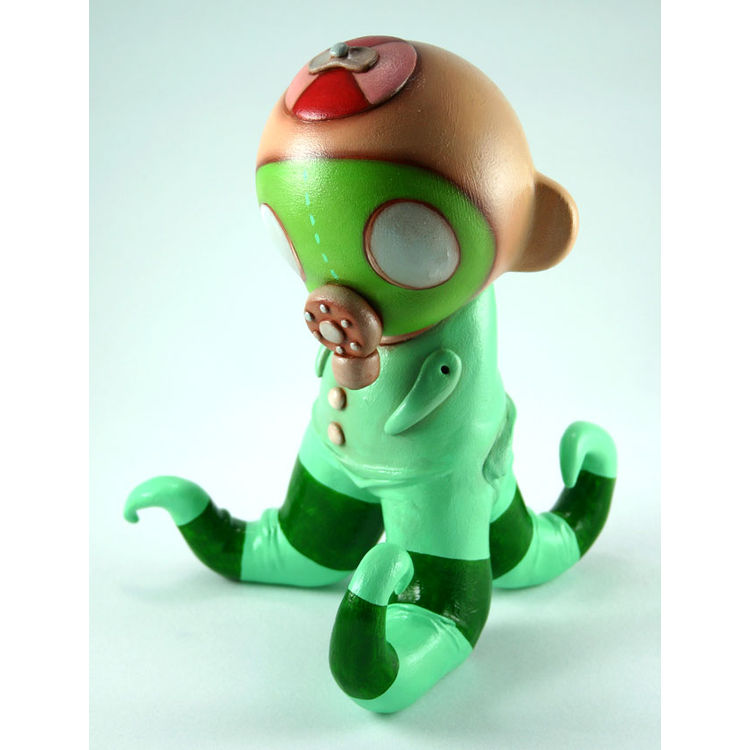 Boy with Pig mask, lollipop by Kathie Olivas