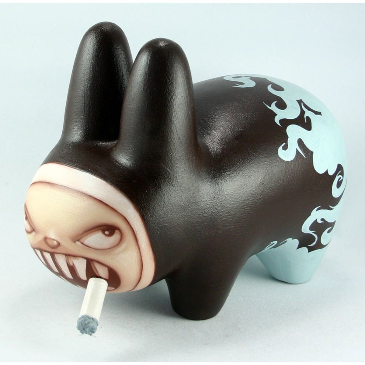 Smoking Boy in Rabbit Suit