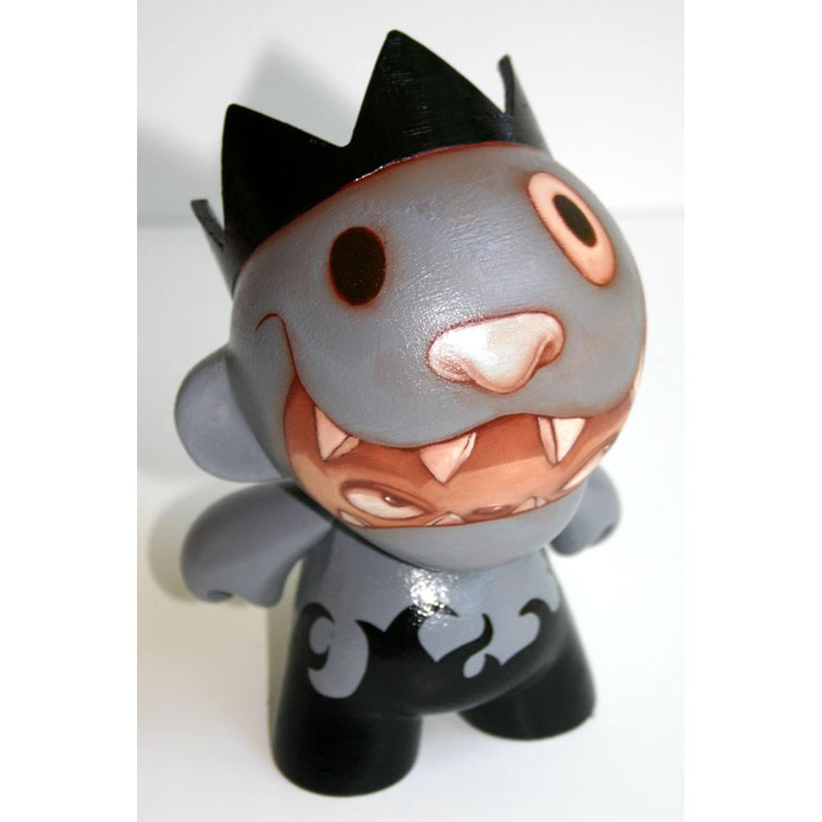 Boy in Gray Bear Suit, flames