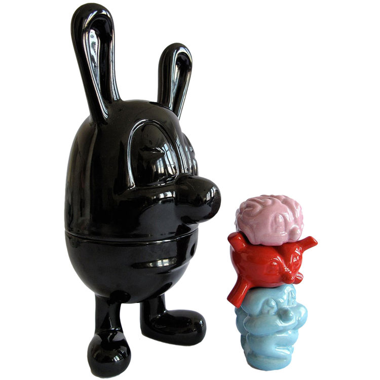 Hieronymos 'Bunny of the apocalypse' - Black by Jeremyville