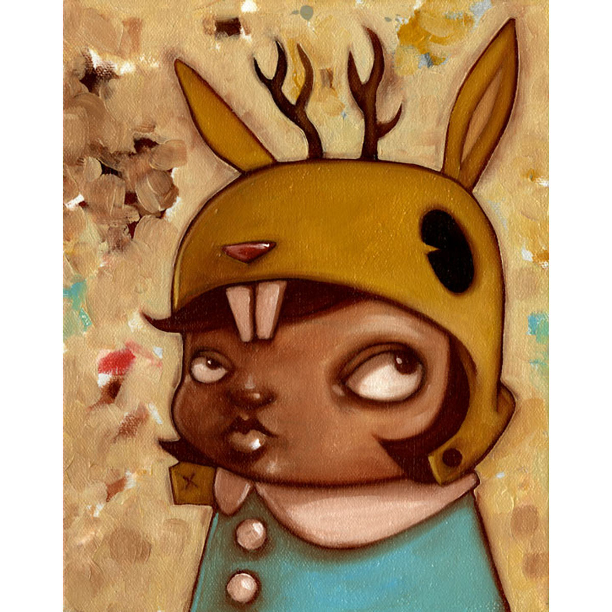 Girl with jackelope hood