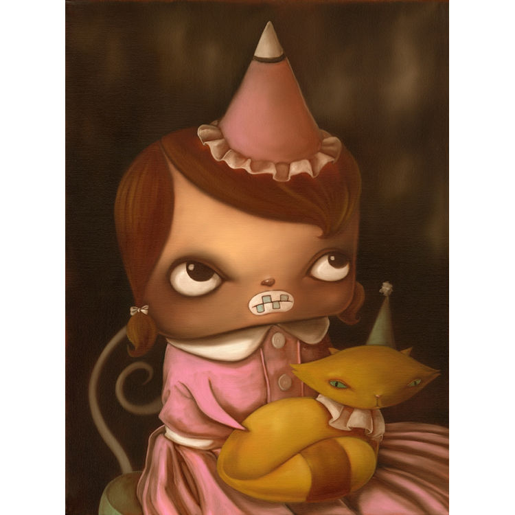 Girl with Cat by Kathie Olivas